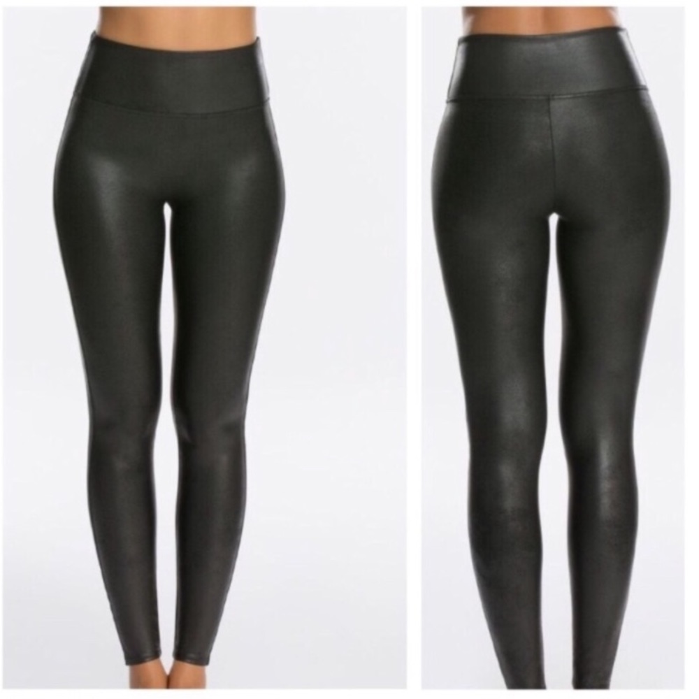 SPANX NWOT Faux Leather Black Leggings